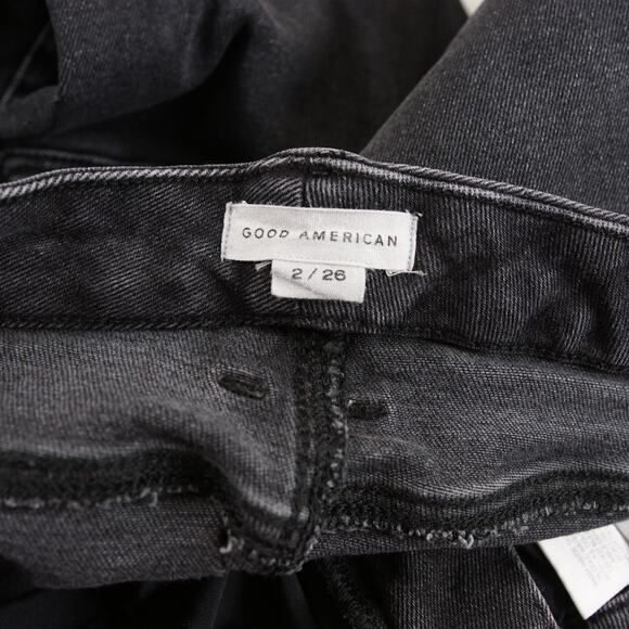 Good American Good Classic Black162 Boot Cut Stretch Jeans Sz 2 / 26 - Picture 9 of 10